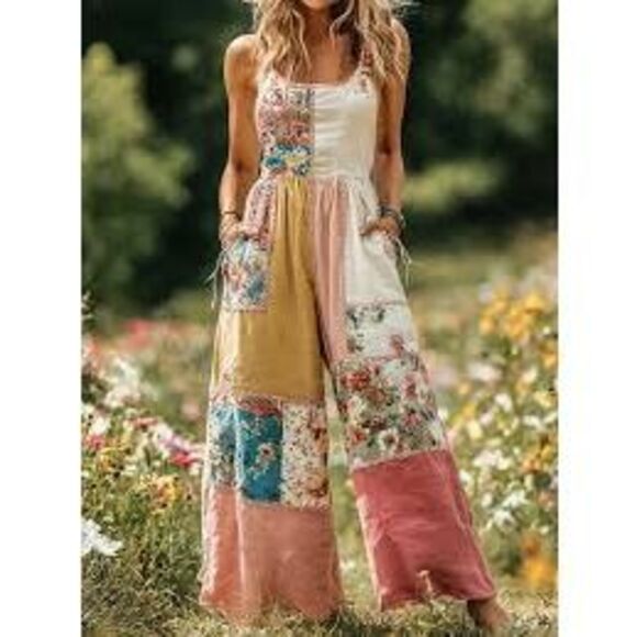 Boutique Pants - Boutique patch work jumpsuit